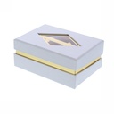 Geschenkdoosje Venster rechthoekig wit 12.5x9.5x5.5cm 20stuks