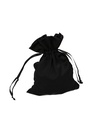 Luxe Satijn Zakjes Mat Zwart Met Koord Medium 12x17cm 10stuks