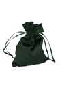 Luxe Satijn Zakjes Mat Donker Groen Met Koord Medium 12x17cm 10stuks