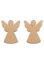 Houten Decoratie Engel Goud Hanger 6cm 100stuks