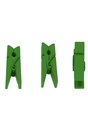 Houten Decoratie Groen Houten Knijper 3.5cm 24stuks