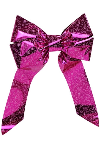 Decoratie strik Livorno Baby Girl Metallic Pink 70x50+60cm