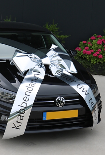 Magnum Autostrik Livorno Zilver Bedrukt Met Tekst 90x60+100cm