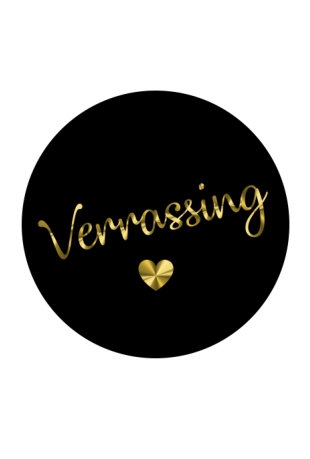 Etiketten Everyday Verrassing Zwart Goud Metallic 4cm 250stuks