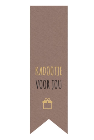 Langwerpig Vaandel Everyday Kadootje Voor Jou Kraft 2.5 x 8.5cm 250st