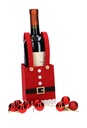 Wijntasjes 1 fles Santa 8.5x8.5x23cm 12stuks