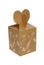 Geschenkdoosje Christmas Gold 8.5x8.5x10.5cm 12stuks