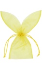 Organza zakjes Geel Bunny 11x29cm 10stuks