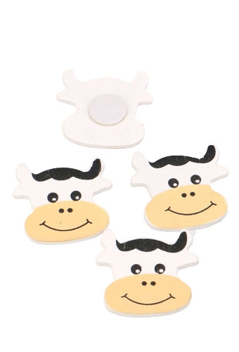 AKTIE Decoplakkers Houten Koe Met Plakker 100stuks