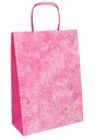 Papieren Draagtas Met Handvat Circle Roze 26x12x36cm 25stuks