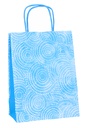 Papieren Draagtas Met Handvat Circle Blauw 16x8x21cm 25stuks