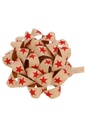 Kerst Mini Bows Strik Rond 70mm Kraft Stars Rood Met Plakker 50stuks
