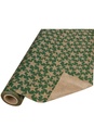 Kadopapier Kraft Groen Stars 70cm x 25meter FSC® OP IS OP