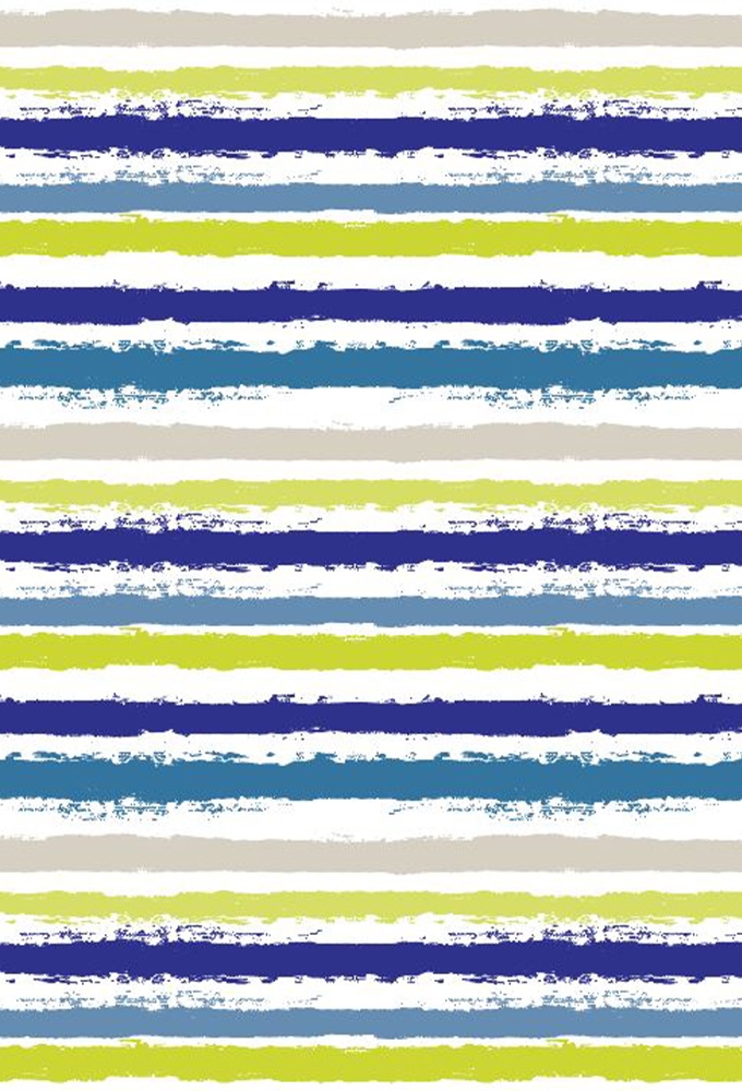 Cadeaupapier Coated painted stripes lime & blue 50x70cm 250vellen