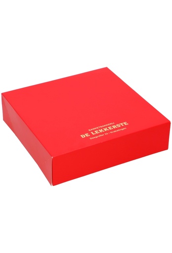 [1220115] Kerstdoos Kransdoos Rood 26x26x7cm 100stuks