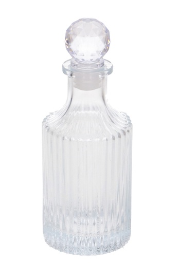 [K1590047] Glazen Karaf Met Glazen Dopje Crystal 7x18cm 1stuk