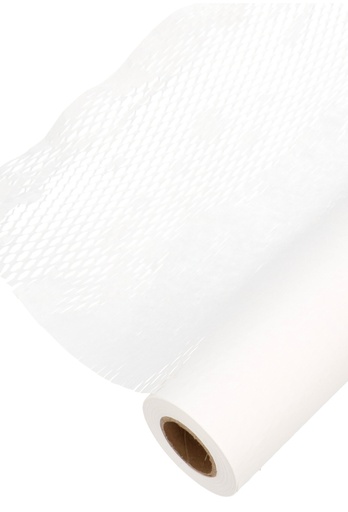 [K1140073] Kraft Stretch Papier Net Wit 50cm x 25meter