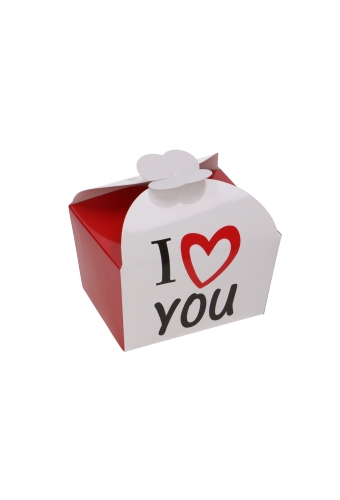 [K1360639] Bonbondoosjes I Love You 125gram & Vlindersluiting 7.6x6x4.8cm 24stuks
