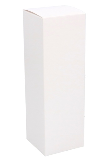 [K1272179] Kadodoosjes Kubus Lang Wit Met Relief 295gram 8x8x25cm 10stuks