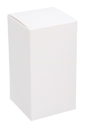 [K1272178] Kadodoosjes Kubus Lang Wit Met Relief 295gram 8x8x15cm 10stuks