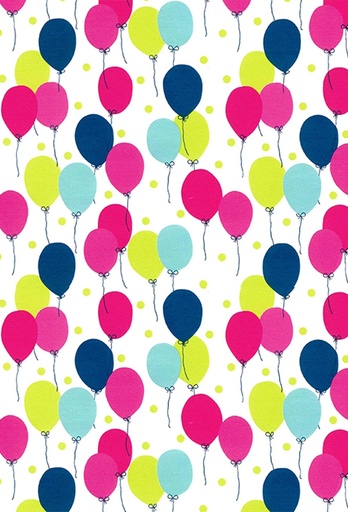 [180147-70] Cadeaupapier Coated petit ballon fuchsia & lime blauw 70cm x 200meter