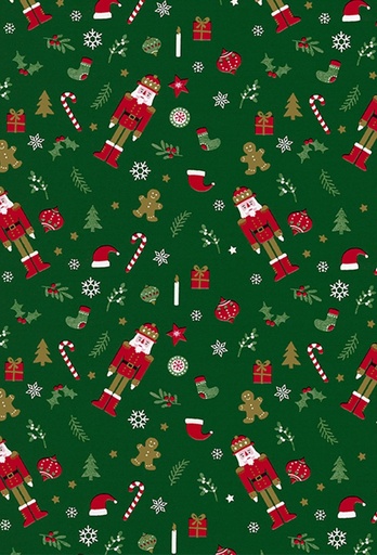 [180140-50] Kerstpapier Coated the nutcracker 50cm x 200meter