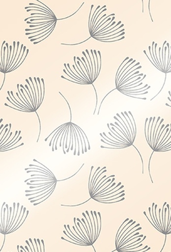 [180167-50] Cadeaupapier Metallic dandelion champagne 50cm x 200meter