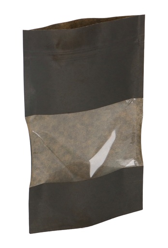 [K1240246] Stazakken Doy Moka Zwart Zip-sluiting & Venster 11x6x18.5cm 100stuks