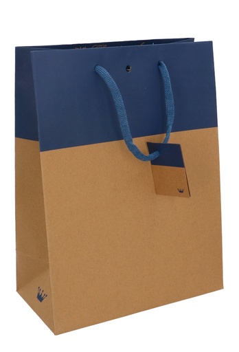 [K1110851] Cadeautasjes Palli Met Lintgleuf & Blauw 25x13x33cm 10stuks