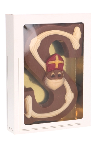 [K1360028] Chocoladeletterdozen Wit 17.7x12.2x3.5cm 48stuks