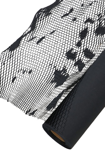 [K1140075] Kraft Stretch Papier Net Zwart 50cm x 25meter