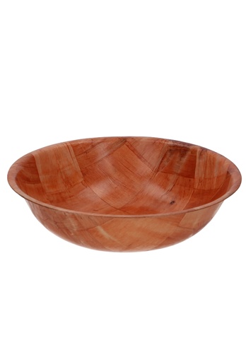 [1190036] Houten Schaal rond 25.5x6.8cm 72 stuks