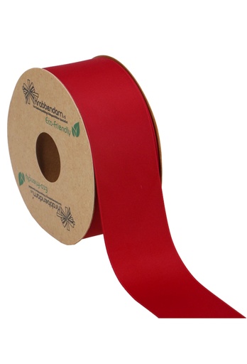 [K1300261] Geschenklint Satijn Dubbel Recycled Pet Bordeaux 40mm x 20 meter