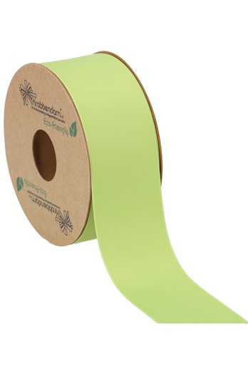 [K1300276] Geschenklint Satijn Dubbel Recycled Pet Licht Groen 40mm x 20 meter