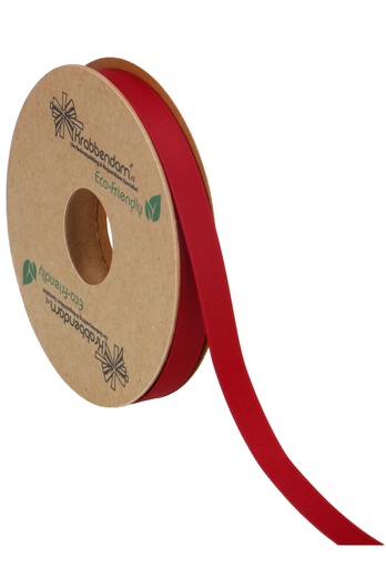 [K1300259] Geschenklint Satijn Dubbel Recycled Pet Bordeaux 10mm x 20 meter