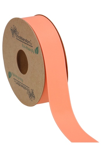 [K1300284] Geschenklint Satijn Dubbel Recycled Pet Peach 25mm x 20 meter