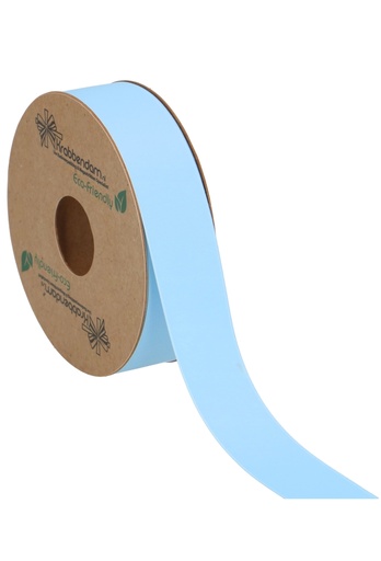 [K1300272] Geschenklint Satijn Dubbel Recycled Pet Licht Blauw 25mm x 20 meter