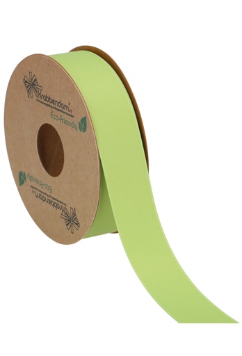 [K1300275] Geschenklint Satijn Dubbel Recycled Pet Licht Groen 25mm x 20 meter