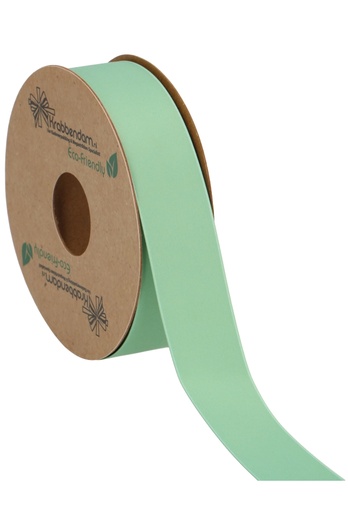 [K1300298] Geschenklint Satijn Dubbel Recycled Pet Sage 25mm x 20 meter