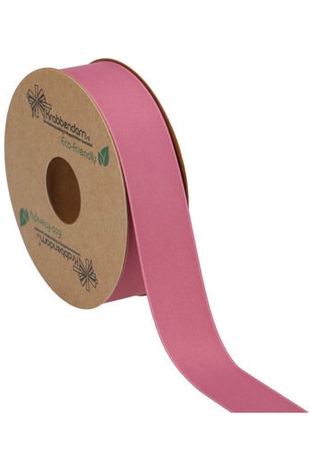 [K1300278] Geschenklint Satijn Dubbel Recycled Pet Oud Roze 25mm x 20 meter