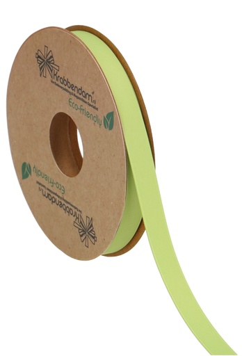 [K1300274] Geschenklint Satijn Dubbel Recycled Pet Licht Groen 10mm x 20 meter