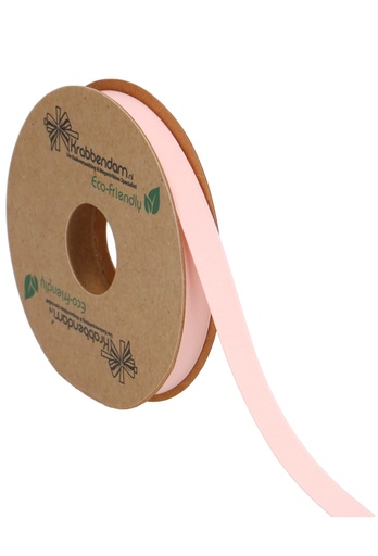 [K1300292] Geschenklint Satijn Dubbel Recycled Pet Pink 10mm x 20 meter