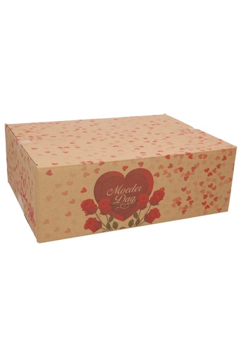 [1910035-KRAFT] Geschenkdozen Moederdag kraft 39x29x13cm 15stuks