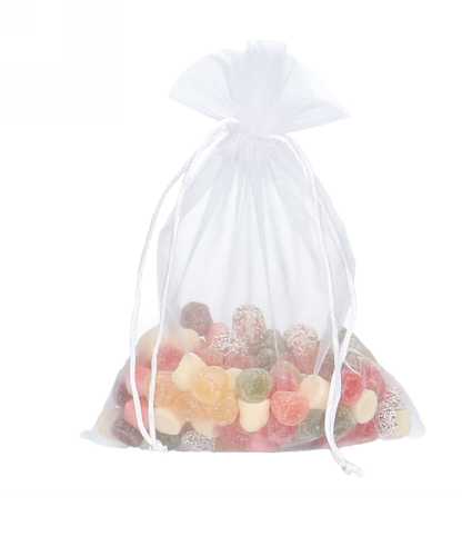 [K1070106] Organza zakjes Wit Groot 17x24cm 10stuks
