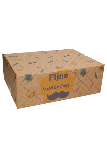 [1910037-KRAFT] Geschenkdozen Vaderdag kraft 39x29x13cm 15stuks