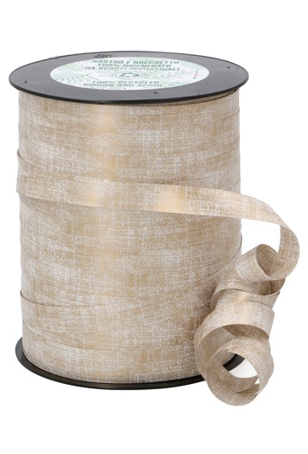 [K1010022] Krullint Eco Goud Wit 100 Procent Gerecycled 10mm x 250 meter