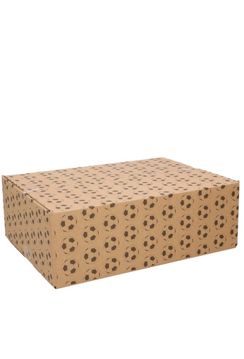 [1910179-KRAFT] Geschenkdozen Voetbal kraft 39x29x13cm 15stuks