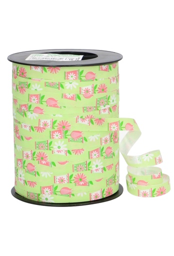 [K1010414] Krullint Tulp & Margiet In Pot Groen & Roze 10mm x 250 meter