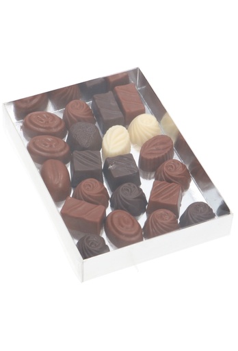 [K1360695-BONBON] Bonbondoosjes Venster Zilver Fun & Food 18x12,5x2,7cm 20stuks