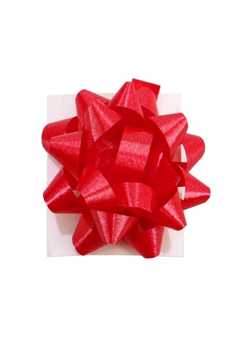 [K1370098] Mini Bows Strik Eco Gerecycled Rood Rond 35mm Met Plakker 100stuks